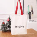 Christmas Red Cotton Cotton Tote Sags com alça